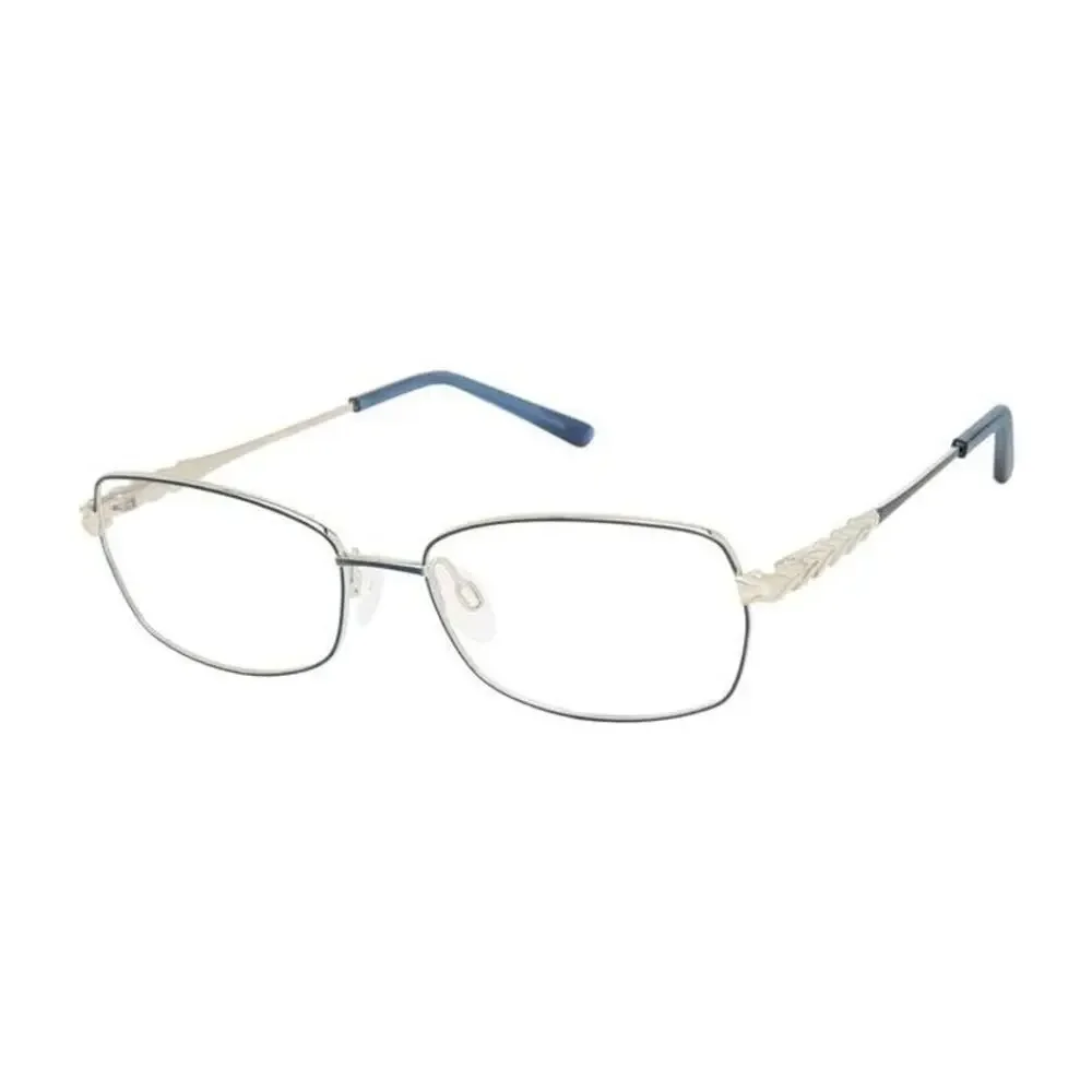 NEW Charmant Fairycore rectangle silver Pure Titanium TI29209 Eyeglasses